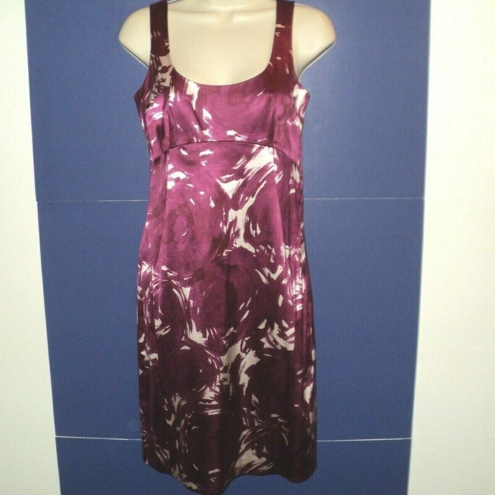 Theory Sz 2 Dress Party Cocktail Fuchsia Abstract